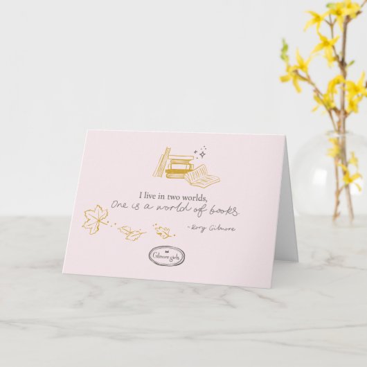 ギルモアガールズローリーブック引用文デザイン カード (黄色い花)