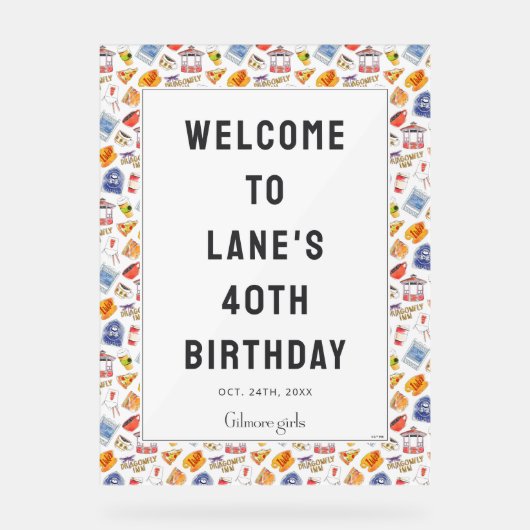 ギルモアガールズ誕生日へようこそ アクリルサイン (正面)