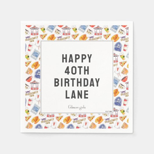 ギルモアガールズ誕生日 スタンダードカクテルナプキン (正面)