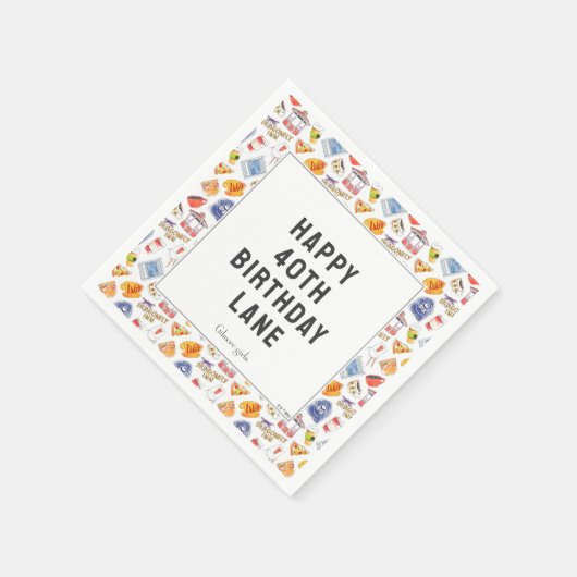 ギルモアガールズ誕生日 スタンダードカクテルナプキン (角)