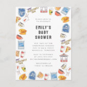 ギルモア女の子の水の色のアイコン赤ちゃんシャワー ポストカード (正面)