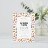 ギルモア女子ウォーターカラーアイコンブライダルブランチ ポストカード (スタンド正面)