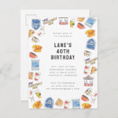 ギルモア女子ウォーターカラーアイコン誕生日 ポストカード (正面/裏面)