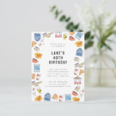 ギルモア女子ウォーターカラーアイコン誕生日 ポストカード (スタンド正面)