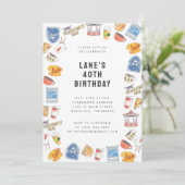 ギルモア女子ウォーターカラーアイコン誕生日 招待状 (スタンド正面)