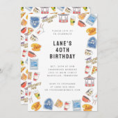 ギルモア女子ウォーターカラーアイコン誕生日 招待状 (正面/裏面)