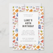 ギルモア女子ウォーターカラーアイコン誕生日 招待状 (正面)