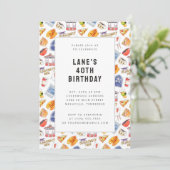 ギルモア女子ウォーターカラーアイコン誕生日 招待状 (スタンド正面)