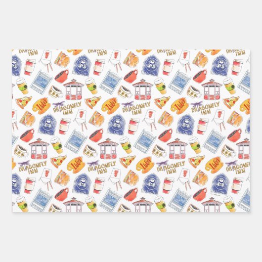 ギルモア女子パターン ラッピングペーパーシート (正面)