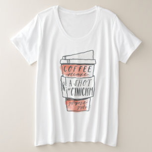 ギルモア女子 コーヒーをお願い プラスサイズTシャツ