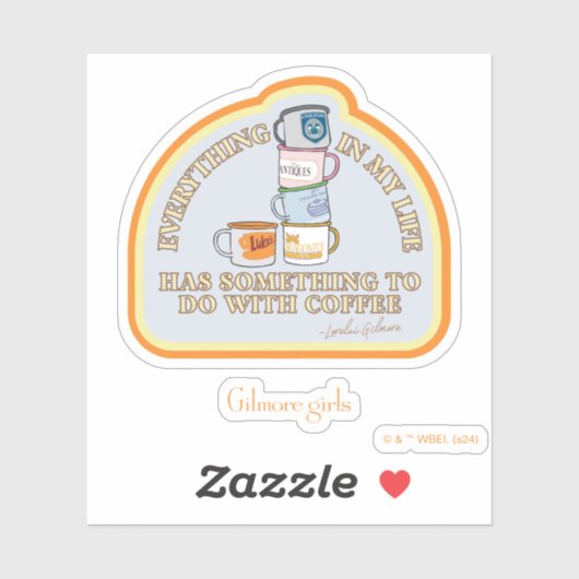 ギルモア女子 | コーヒー引用文図 シール (シート)