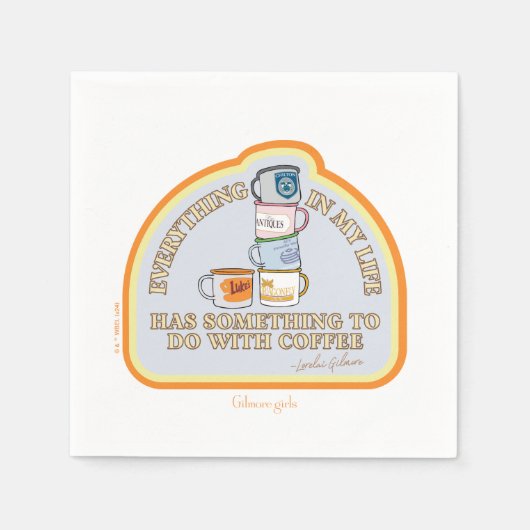 ギルモア女子 | コーヒー引用文図 スタンダードカクテルナプキン (正面)