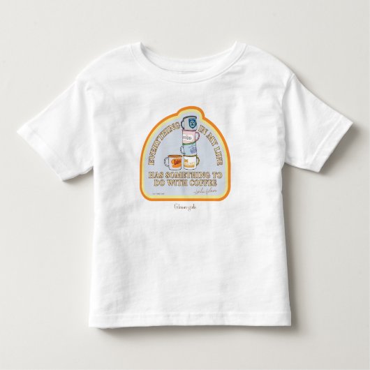 ギルモア女子 | コーヒー引用文図 トドラーTシャツ (正面)