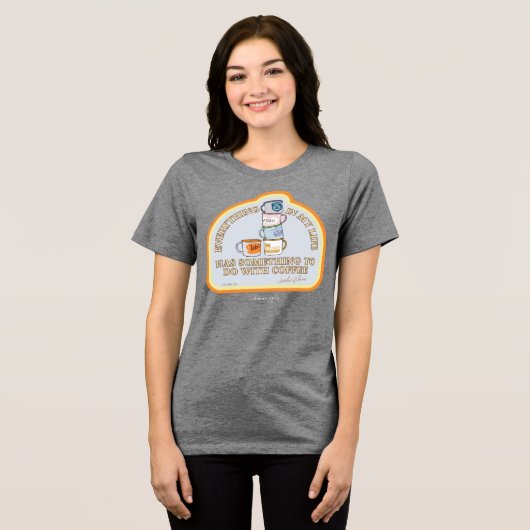 ギルモア女子 | コーヒー引用文図 トライブレンドTシャツ (正面全面)