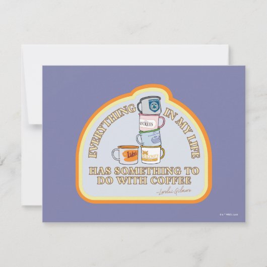 ギルモア女子 | コーヒー引用文図 ノートカード (正面)