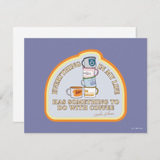 ギルモア女子 | コーヒー引用文図 ノートカード (正面/裏面)