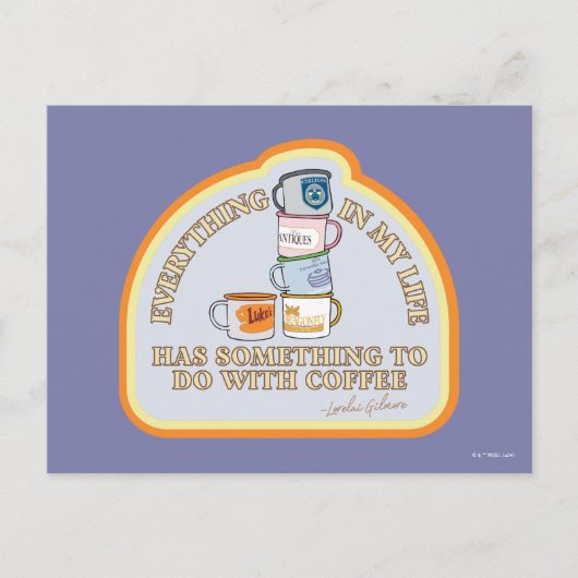 ギルモア女子 | コーヒー引用文図 ポストカード (正面)