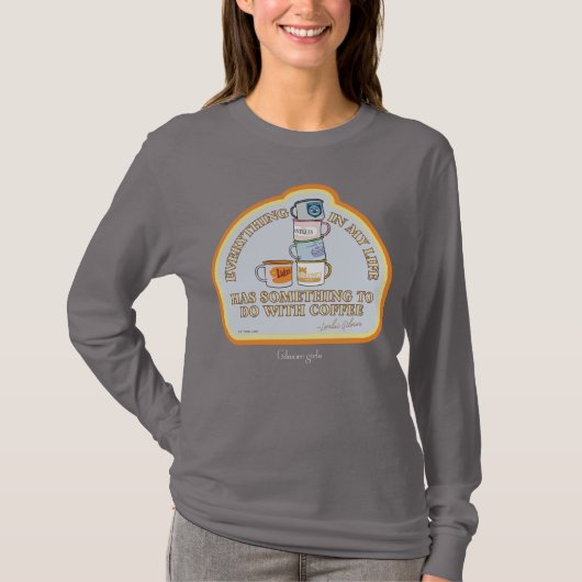 ギルモア女子 | コーヒー引用文図 Tシャツ (正面)