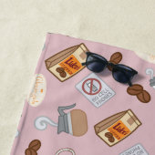 ギルモア女子 | ルークのダイナーコーヒーパターン ビーチタオル (インサイチュ)