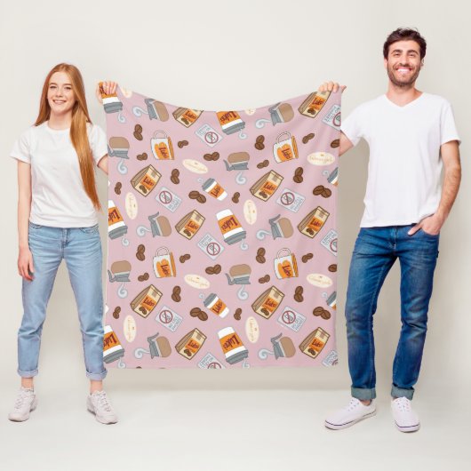 ギルモア女子 | ルークのダイナーコーヒーパターン フリースブランケット (インサイチュ)
