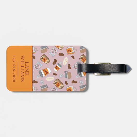 ギルモア女子 | ルークのダイナーコーヒーパターン ラゲッジタグ (裏面横)