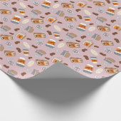 ギルモア女子 | ルークのダイナーコーヒーパターン ラッピングペーパー (角)