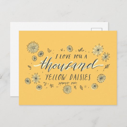 ギルモア女子 |千の黄色のデイジー ポストカード (正面/裏面)