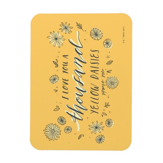 ギルモア女子 |千の黄色のデイジー マグネット (縦)
