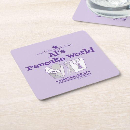 ギルモア女子 | Al's Pancake World スクエアペーパーコースター (アングル)