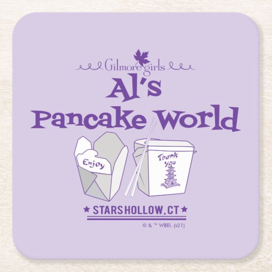 ギルモア女子 | Al's Pancake World スクエアペーパーコースター (正面)