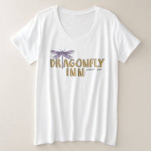 ギルモア女子   Dragonfly Inn Waterカラーロゴ プラスサイズTシャツ