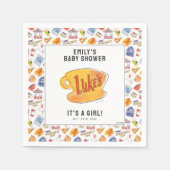 ギルモア・ガールの赤ちゃんシャワー スタンダードカクテルナプキン (正面)