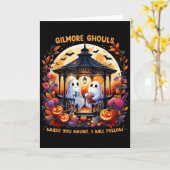 ギルモア・ガールズ どこであなたがホラーを見せるところで私もついて行く ハロウィン カード (黄色い花)