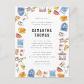 ギルモア・ガールズ ウォーターカラー アイコン ブライダルシャワー ポストカード (正面)