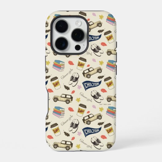 ギルモア・ガールズ チルトン 秋のパターン iPhoneケース (裏面)