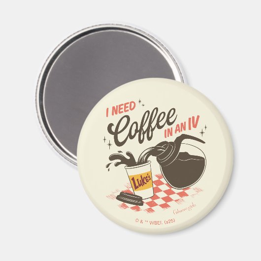 ギルモア・ガールズ ルークのコーヒーIV 引用符 マグネット (正面/裏面)