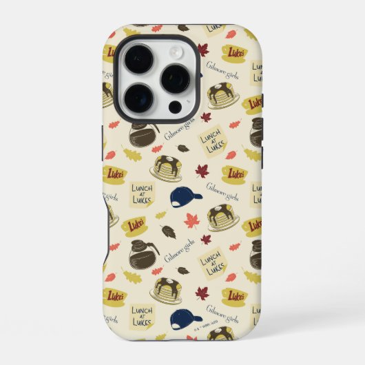 ギルモア・ガールズ ルークのダイナーでのランチ パターン iPhoneケース (裏面)