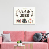 ギルモア・ガールズ Team Jess デザイン キャンバスプリント (インサイチュ (リビング))