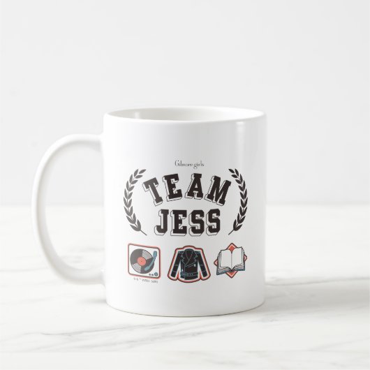 ギルモア・ガールズ Team Jess デザイン コーヒーマグカップ (左)