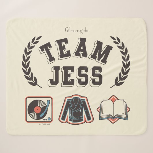 ギルモア・ガールズ Team Jess デザイン シェルパブランケット (正面(横))