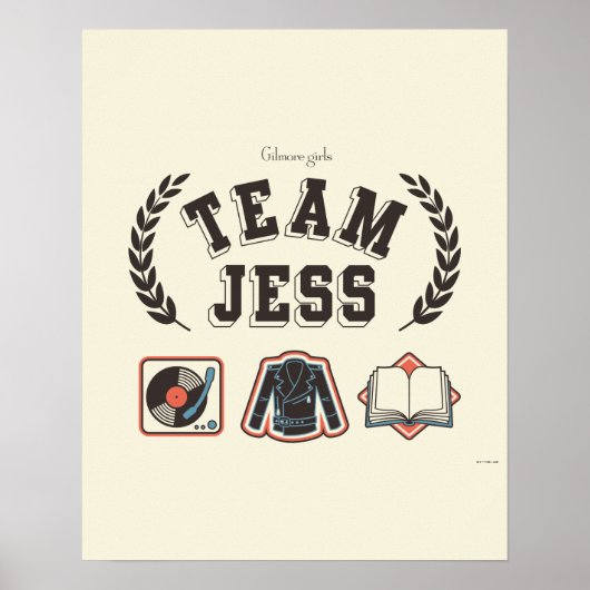 ギルモア・ガールズ Team Jess デザイン ポスター (正面)