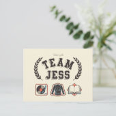 ギルモア・ガールズ Team Jess デザイン ポストカード (スタンド正面)