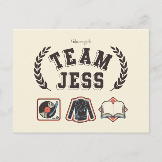 ギルモア・ガールズ Team Jess デザイン ポストカード (正面)