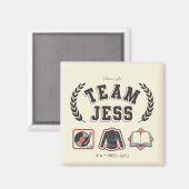 ギルモア・ガールズ Team Jess デザイン マグネット (正面/裏面)