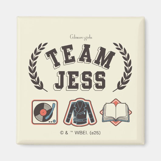 ギルモア・ガールズ Team Jess デザイン マグネット (正面)