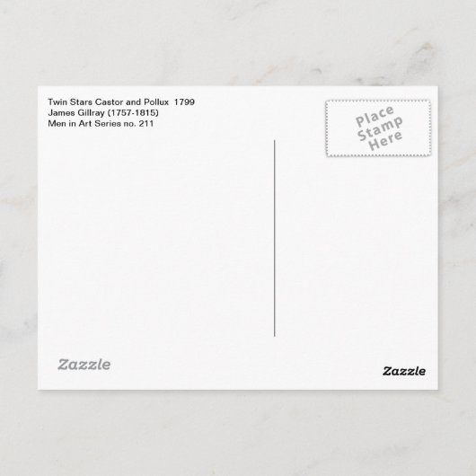 ギルレイの双子星カストルとポルックス ポストカード (裏面)