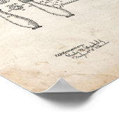 ギルレット・カミソリ特許 – 古い外観 ポスター (角)