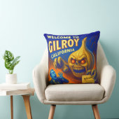 ギルロイ、カリフォルニア州20インチX 20インチのガーリック装飾用クッション。 クッション (椅子)