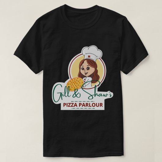 ギル_amp_ Shaw_sピザパーラー Tシャツ (デザイン正面)