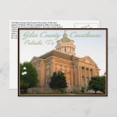 ギレス郡コートハウス – Pulaski, TN ポストカード (正面/裏面)